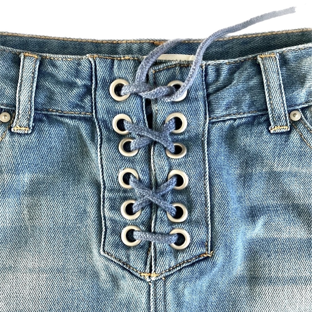 SKY and SPARROW soft denim mini Skirt blue Size 10/12 women’s - Picture 3 of 9